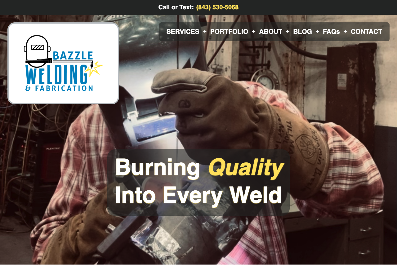 Bazzle Welding <span class="md:hidden lg:inline-block">&amp; Fabrication</span> Screenshot